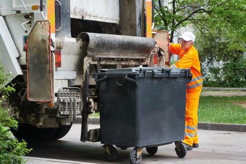 Eco-friendly waste management practices at construction site