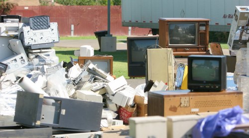 Happy family in a decluttered home after clearance